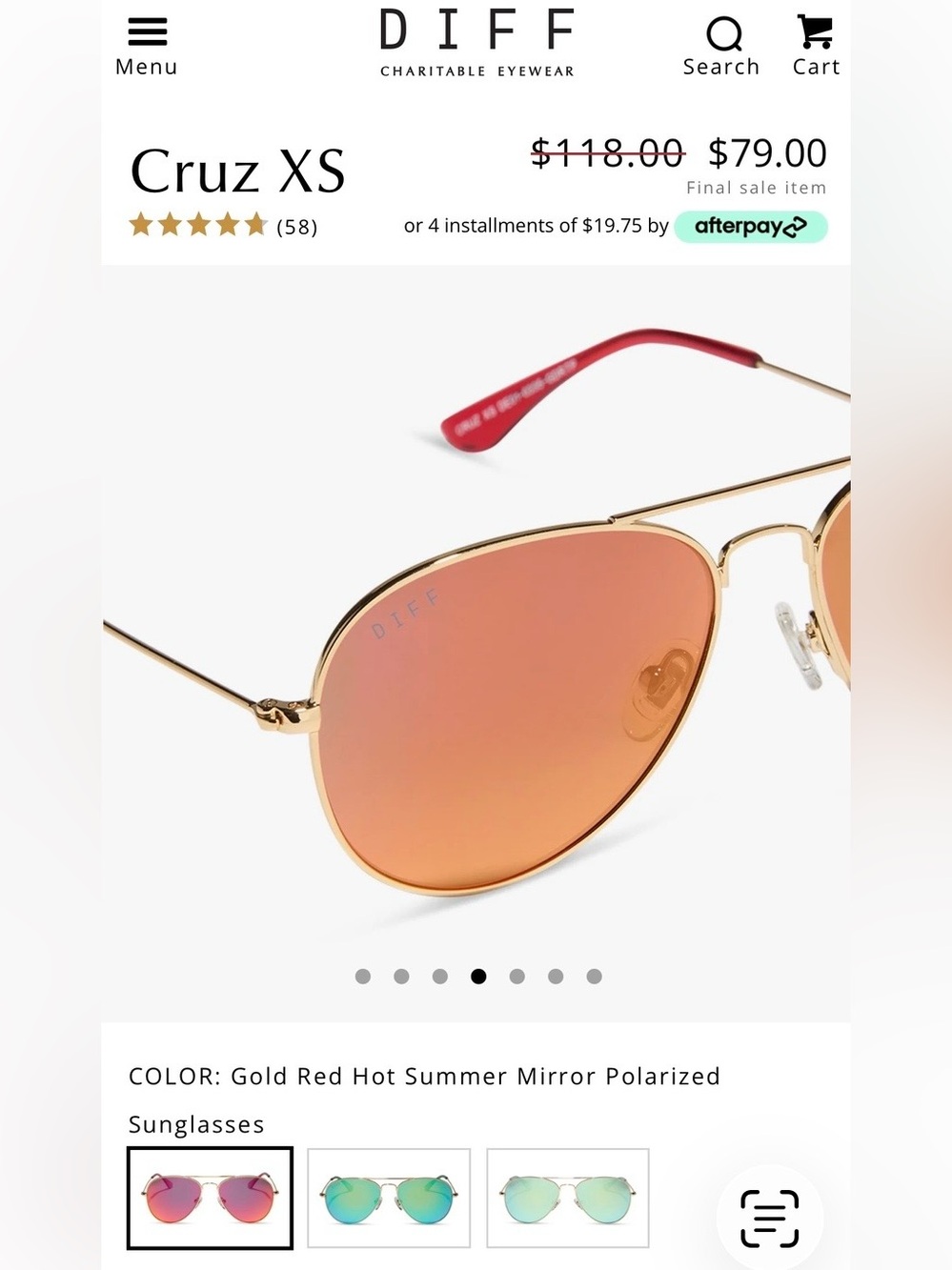 DIFF Eyewear Dash Aviator Sunglasses